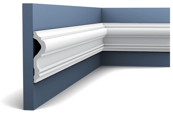 Orac Decor P8050 Luxxus Robusta modanatura per pareti Profilo per stucchi Profilo per fregi Profilo per cornici Profilo per rilievi Antiurto | 2 metri