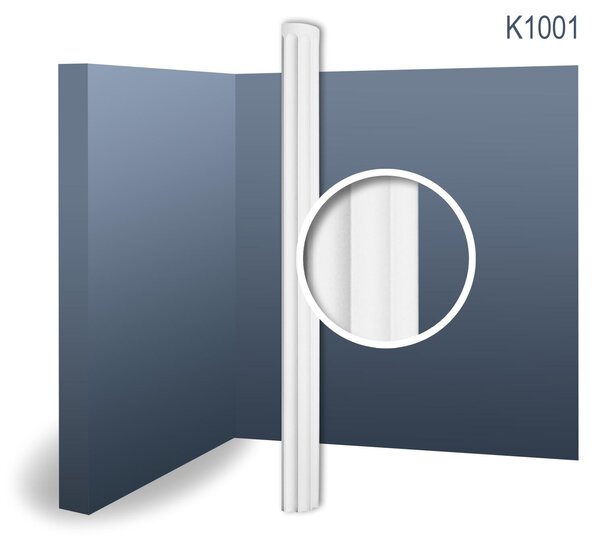 Orac Decor K1001 Luxxus mezza colonna Fusto della colonna Colonna in stucco da parete Stampo a rilievo Materiale in schiuma dura Leggero Stabile | 2,00 metri