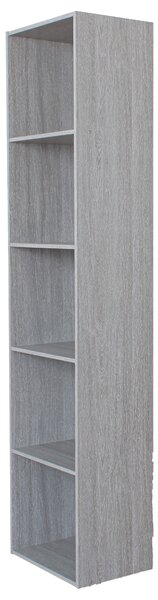 Libreria 5 Ripiani 40x30x172 cm in Legno Grigio Rovere