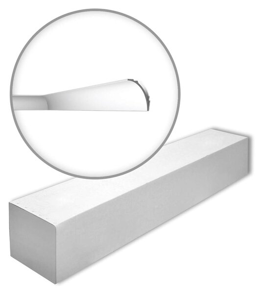 NMC IL18-box WALLSTYL Noel Marquet 1 cartone con 4 strisce decorative Cornice per soffitto Illuminazione indiretta stile classico grigio | 8 m
