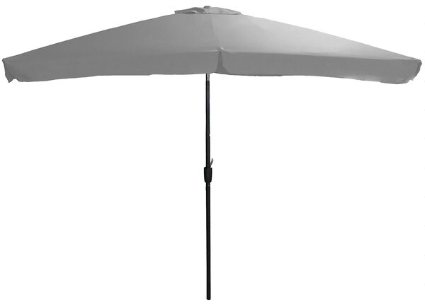 Ombrellone da Giardino 2x3m in Metallo e Poliestere Grigio