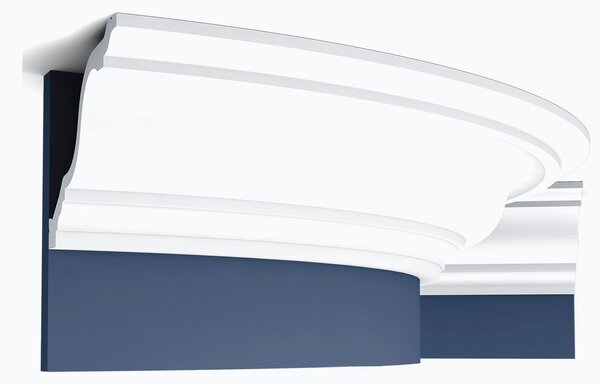 Orac Decor C334F Luxxus Modanatura flessibile per soffitti Modanatura decorativa Cornice in stucco Modanatura decorativa per pareti Modanatura angolare | 2 metri