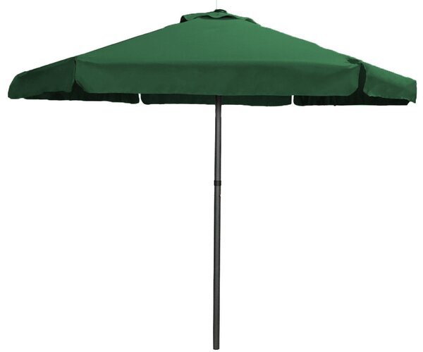 Ombrellone da Giardino Ø2,3m in Metallo e Poliestere Verde Scuro