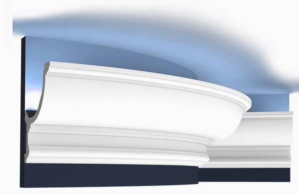 Orac Decor C901F Luxxus Profilo flessibile Modanatura decorativa Modanatura angolare in stucco Cornice a soffitto Illuminazione indiretta | 2 metri