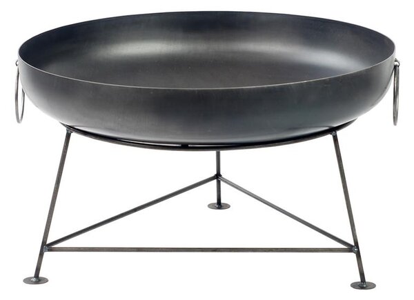 127-3 nero acciaio grezzo Ø 80 cm camino