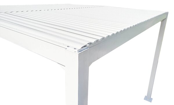 Pergola da Giardino 3x3m in Alluminio Bianco