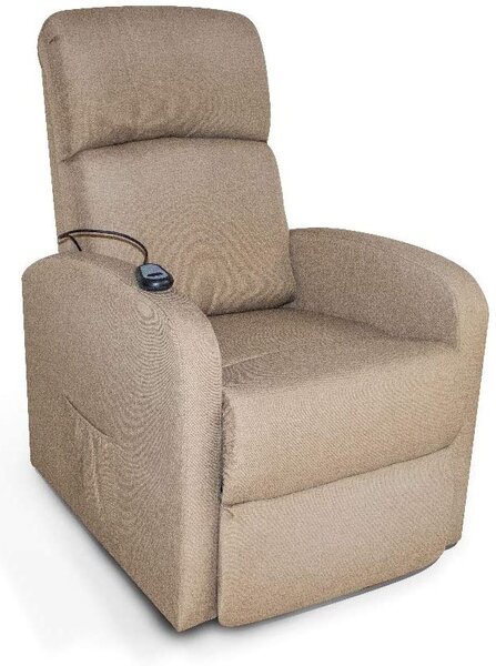 Poltrona Alzapersona Elettrica 1 Motore 65x75x101 cm in Tessuto Beige