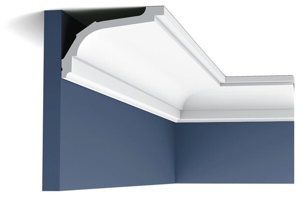 Orac Decor C220 Luxxus Profilo decorativo a stucco Profilo decorativo a soffitto Cornice a stucco Profilo decorativo a parete Modanatura ad angolo | 2 metri
