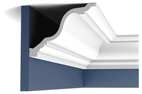 Orac Decor C334 Luxxus profilo decorativo a soffitto a parete modanatura decorativa a stucco profilo decorativo a cornice modanatura decorativa ad angolo | 2 metri