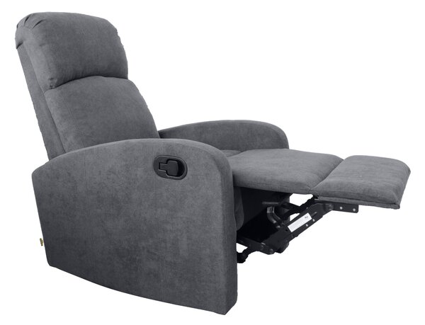 Poltrona Relax Reclinabile Manuale 75x65x101 cm in Tessuto Grigia