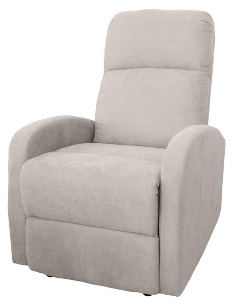 Poltrona Relax Reclinabile Manuale 75x65x101 cm in Tessuto Beige
