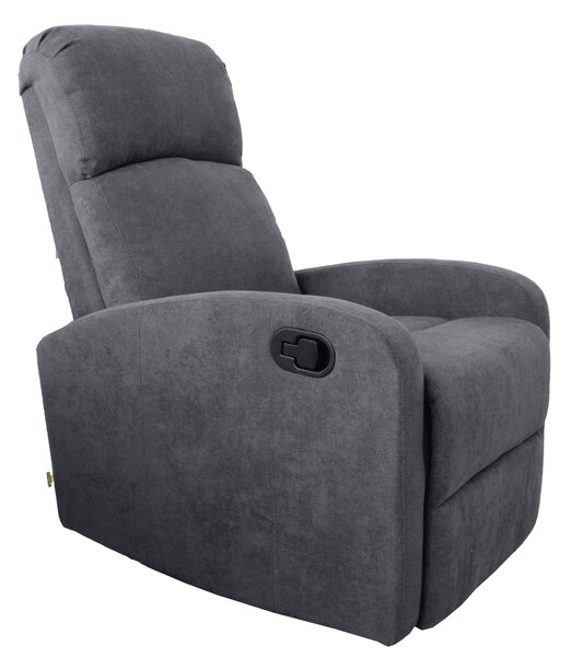 Poltrona Relax Reclinabile Manuale 75x65x101 cm in Tessuto Grigia