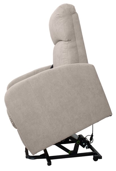 Poltrona Alzapersona Elettrica 1 Motore 75x65x101 cm in Tessuto Beige