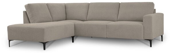 Divano angolare marrone chiaro (con penisola a sinistra/a L) con rivestimento in ciniglia Fabian – Scandic