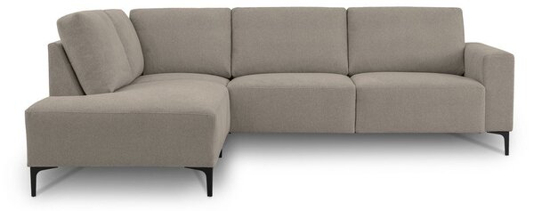 Divano angolare marrone chiaro (con penisola a sinistra/a L) con rivestimento in ciniglia Fabian – Scandic