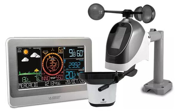 Stazione meteorologica professionale, bianco/grigio La crosse technology WS6869-WHI-MEG