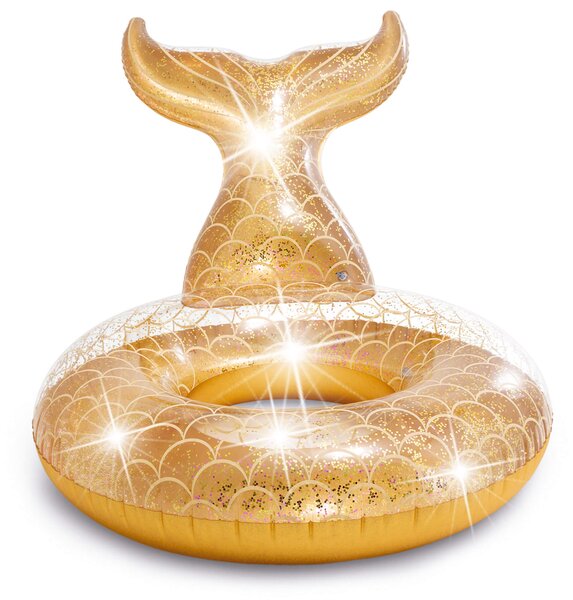Salvagente Sirena Oro Glitter 147x107x79 cm Intex A56258NP/EP