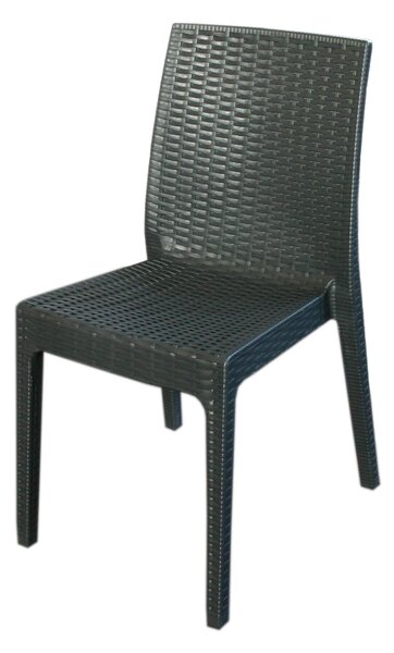 Sedia da Giardino 55x46x85 cm in Polipropilene Antracite