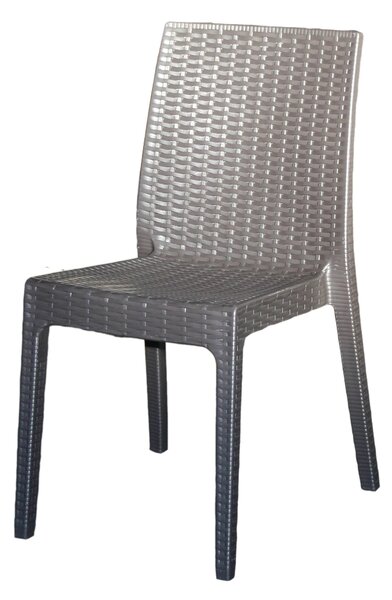 Sedia da Giardino 55x46x85 cm in Polipropilene Marrone