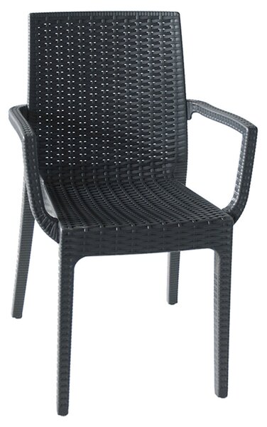 Sedia da Giardino 55x54x85 cm in Resina Antracite