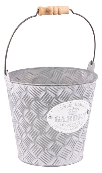 Secchio Garden Ø13,5x12,5 cm in Metallo Grigio