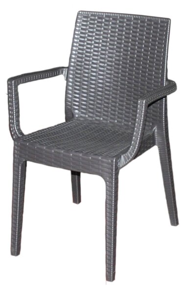 Sedia da Giardino 55x54x85 cm in Resina Marrone