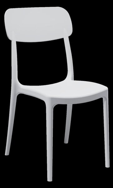 Sedia Impilabile da Giardino 53x46x88 cm in Polipropilene Bianca