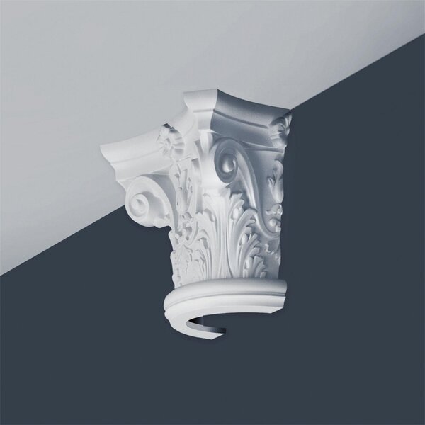 Orac Decor K1121 Luxxus Mezzo Capitello Per Stucco Mezza Colonna Elemento decorativo da parete
