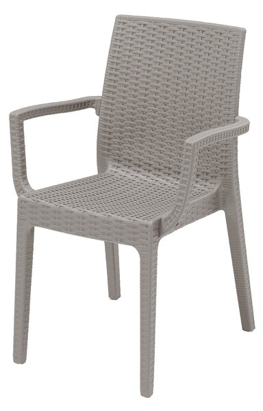 Sedia da Giardino 55x54x85 cm in Resina Tortora