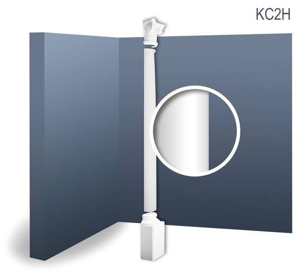 Orac Decor Kc2H Luxxus Mezze Colonne Set completo Colonna decorativa in stucco da parete Classica Antica Forma Rotonda | 2,87 metri