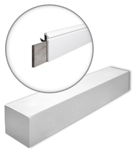 NMC CF3-box WALLSTYL Noel Marquet 1 cartone con 19 strisce decorative Striscia di copertura Striscia decorativa stile moderno colore bianco | 38 m