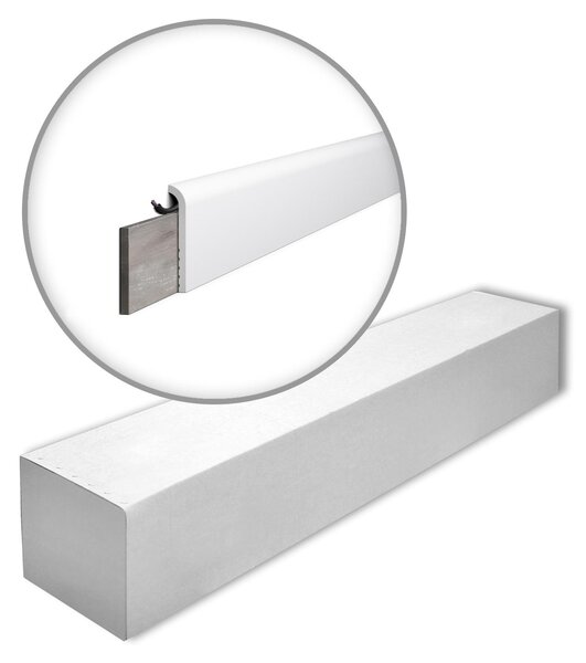 NMC CF1-box WALLSTYL Noel Marquet 1 cartone con 18 strisce decorative Striscia di copertura Striscia decorativa stile moderno colore bianco | 36 m