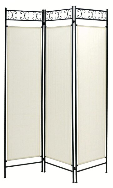 Separé in Ferro 3 Ante 120H180cm Tela Nero