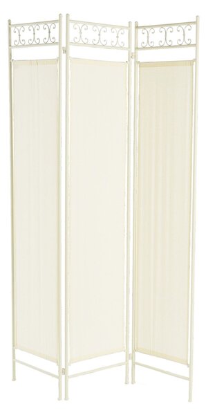 Separé in Ferro 3 Ante 120H180cm Tela Crema