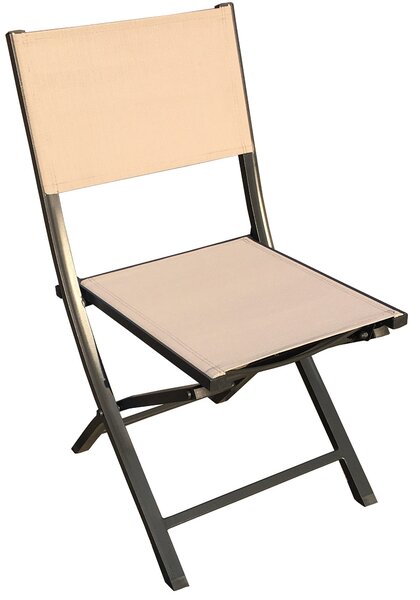 Set 4 Sedie da Giardino 57x46x86 cm in Alluminio Grigio