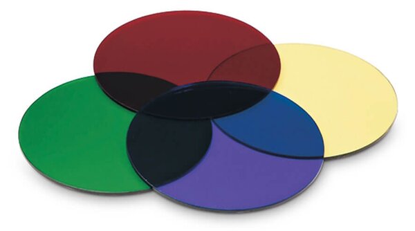 Set 4 Lenti Colorate per Faretto da Giardino