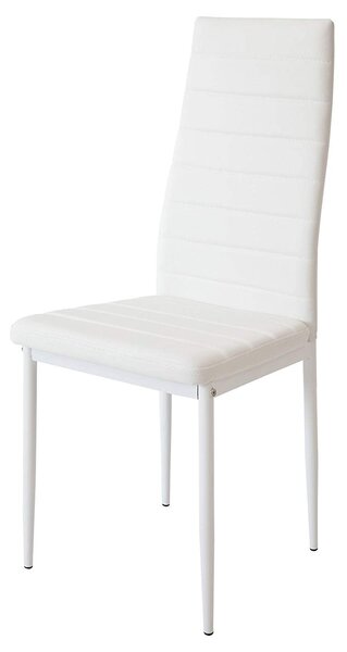 Set 6 Sedie 42x40x82 cm in Similpelle Bianco