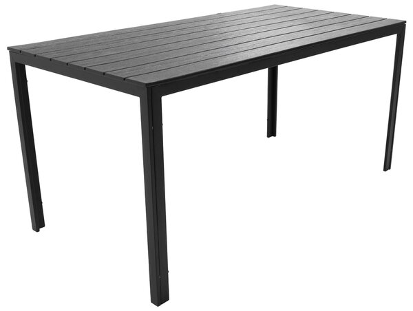 Set Tavolo e 6 Sedie da Giardino in Acciaio Altair Nero