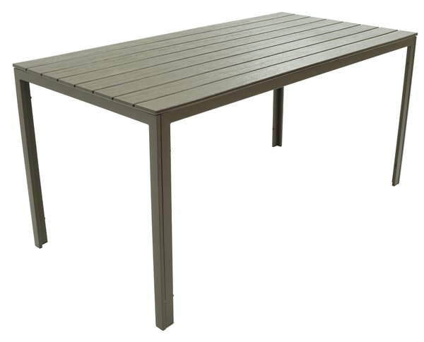 Set Tavolo e 6 Sedie da Giardino in Acciaio Altair Marrone
