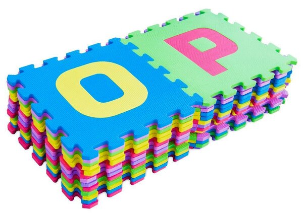 Tappeto Puzzle per Bambini con Lettere 26 Pezzi 29x29 cm Multicolor