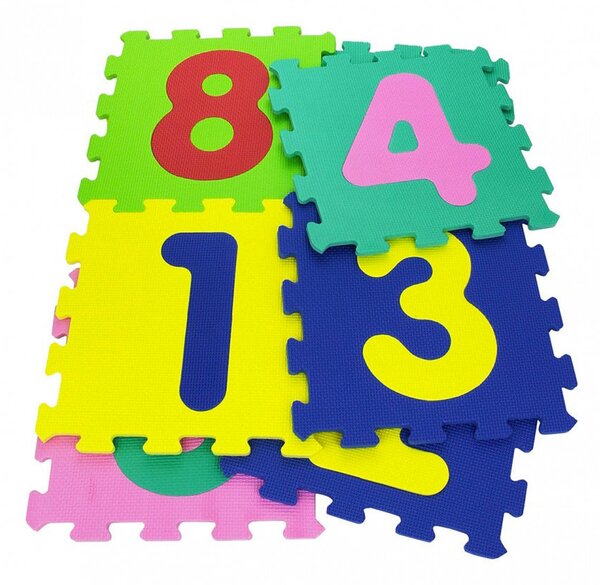 Tappeto Puzzle 10 Pezzi 29,5x29,5 cm in EVA Numeri