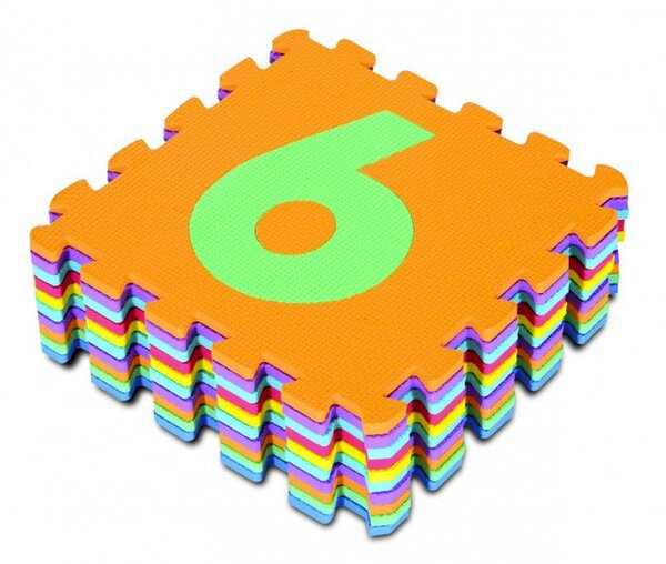 Tappeto Puzzle 10 Pezzi 29,5x29,5 cm in EVA Numeri