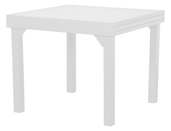 Tavolo Allungabile da Giardino 90/180x90x75 cm in Alluminio Bianco