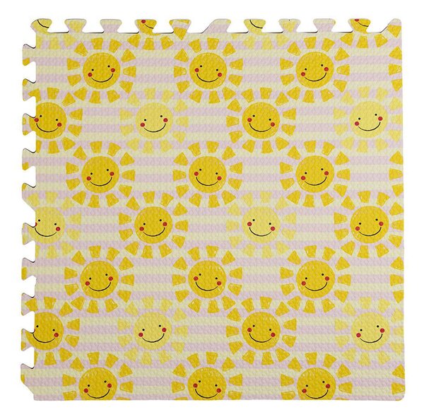 Tappeto Puzzle per Bambini 4 Pezzi 60x60 cm Sole