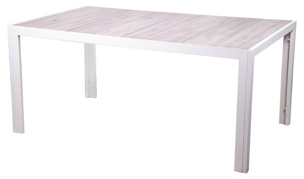 Tavolo da Giardino 165x100x74 cm in Alluminio e Gres Grigio