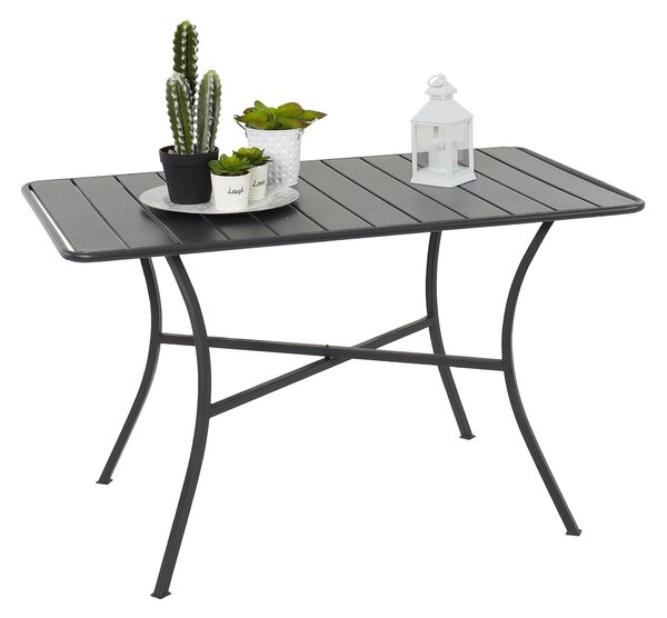 Tavolo da Giardino 120x70x71 cm in Acciaio Grigio Opaco