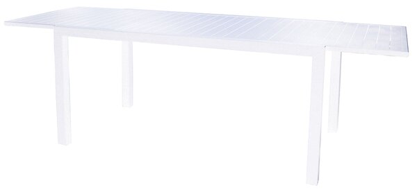 Tavolo Allungabile da Giardino 160/240x90x75 cm in Alluminio Bianco