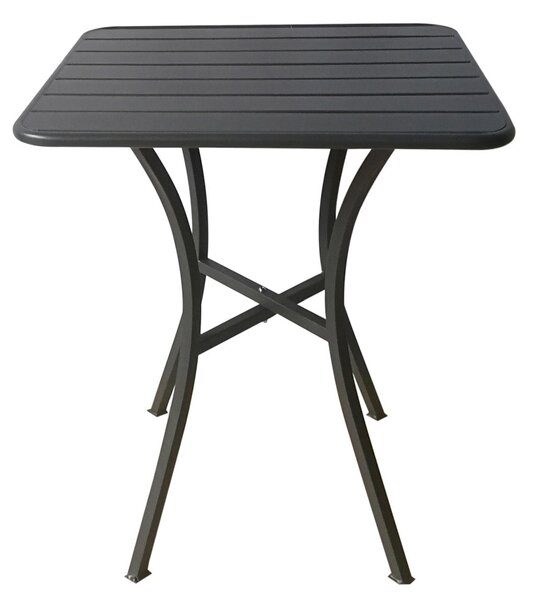 Tavolino da Giardino 60x60x70 cm in Acciaio Grigio