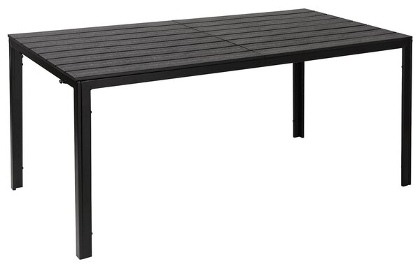 Tavolo da Giardino 156x78x74 cm in Polietilene e Metallo Nero