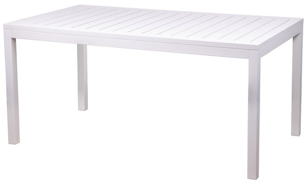 Tavolo da Giardino 160x90x75 cm in Alluminio Bianco